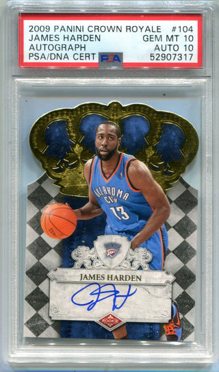 James Harden 2009 Panini Crown Royale #104 (PSA GEM MT 10/AUTO 10)