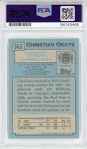 Christian Okoye "89 All Pro" Autographed 1988 Topps Card #363  (PSA Auto)