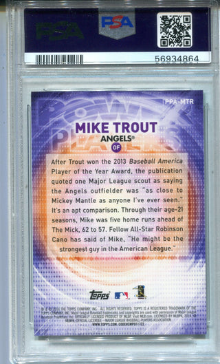 Mike Trout 2014 Topps Update Power Players #MTR PSA Mint 9 Card