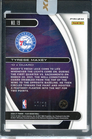 Tyrese Maxey 2020-21 Panini Flux Titan Encased Rookie Card #19