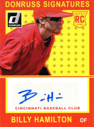 Billy Hamilton Autographed 2014 Panini Donruss Rookie Card