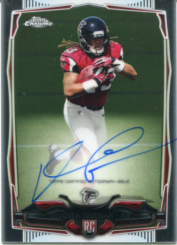 Devonta Freeman Autographed 2014 Topps Chrome Rookie Card #216