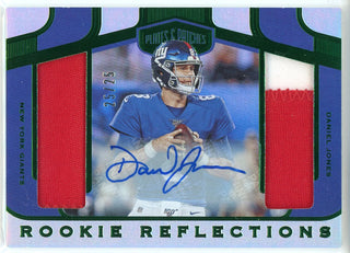 Daniel Jones Autographed 2019 Panini Plates & Patches Rookie Reflections Patch Card #RR-DJO