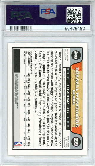 Russell Westbrook 2008 Topps Rookie Card #199 (PSA)