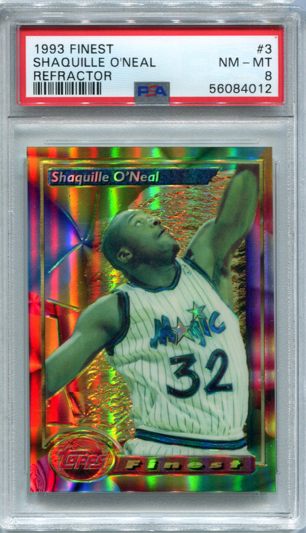 Shaquille O`Neal 1993 Topps  Finest #3 PSA NM-MT 8 Card