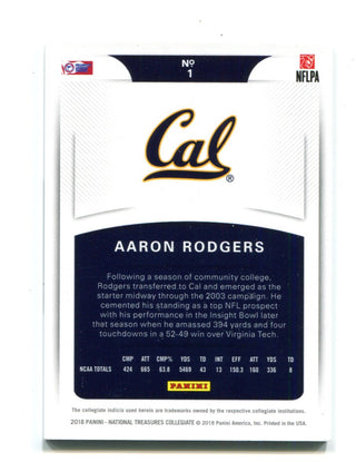 Aaron Rodgers 2018 Panini National Treasures #1 Card 97/99