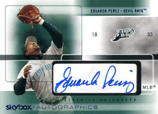 Eduardo Perez Autographed 2005 Fleer Skybox Card