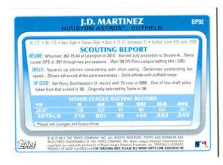 JD Martinez 2011 Bowman Rookie Card