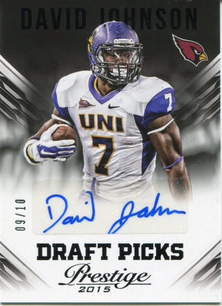 David Johnson Autographed 2015 Panini Prestige Rookie Card