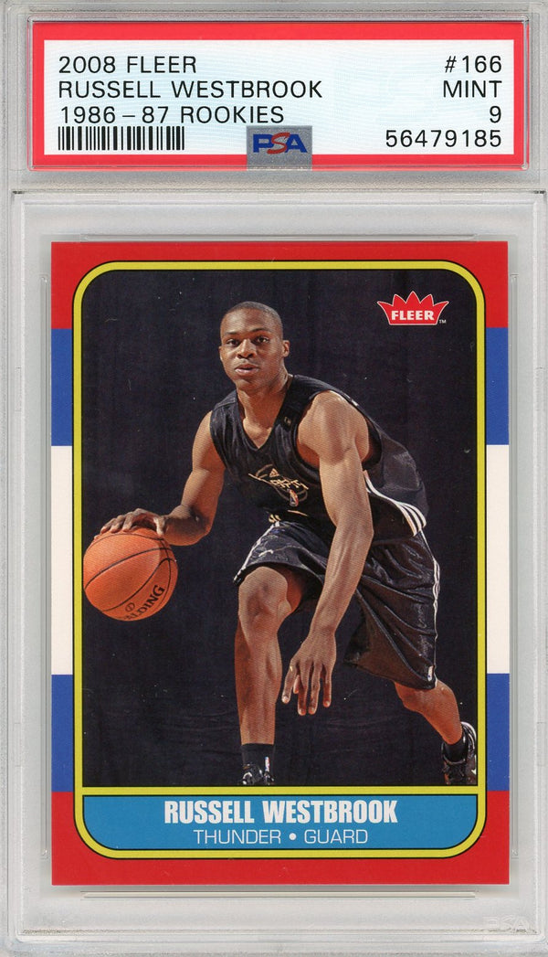 Russell Westbrook 2008 Fleer Rookie Card #166 (PSA)