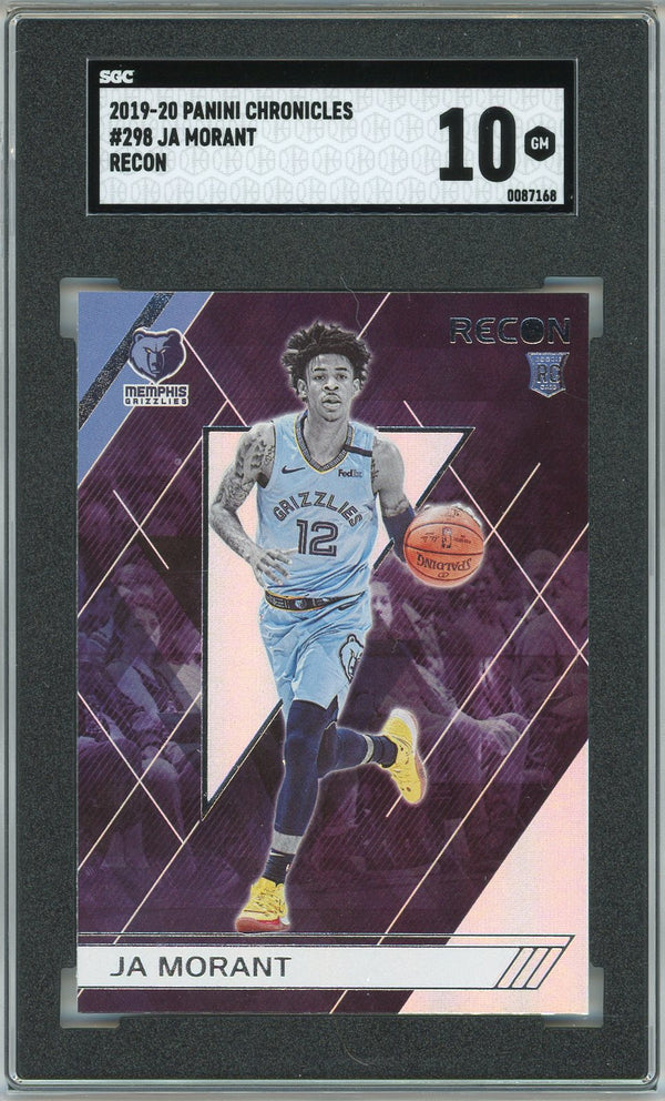 Ja Morant 2019-20 Panini Chronicles Recon Rookie Card #298 (SGC 10)