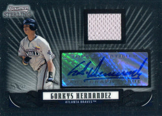 Gorkys Hernandez Autographed 2008 Bowman Sterling Jersey Card