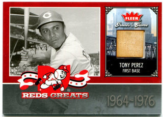 Tony Perez 2006 Fleer Greats of the Game Used Bat Card