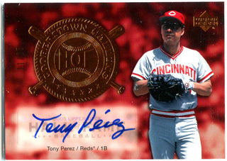 Tony Perez Autographed 2005 Upper Deck Card HOF #11/25