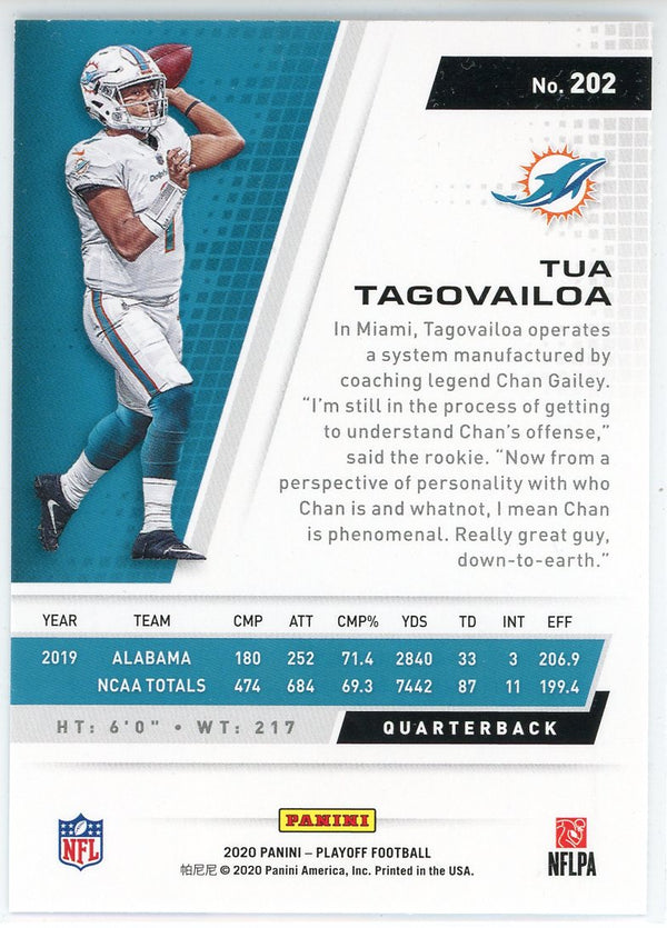 Tua Tagovailoa 2020 Panini Playoff Rookie Card #202