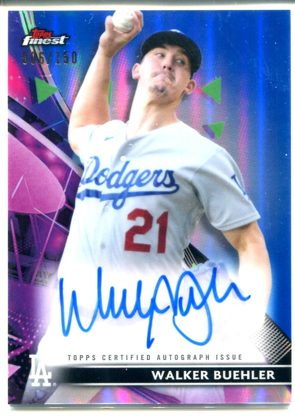 Walker Buehler Autographed 2021 Topps Finest Card