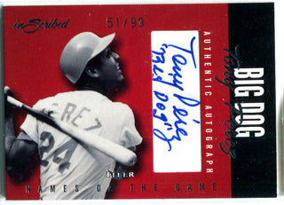 Tony Perez 2004 Fleer Skybox Autographed Card w/ "Big Dog" Inscription #51/99