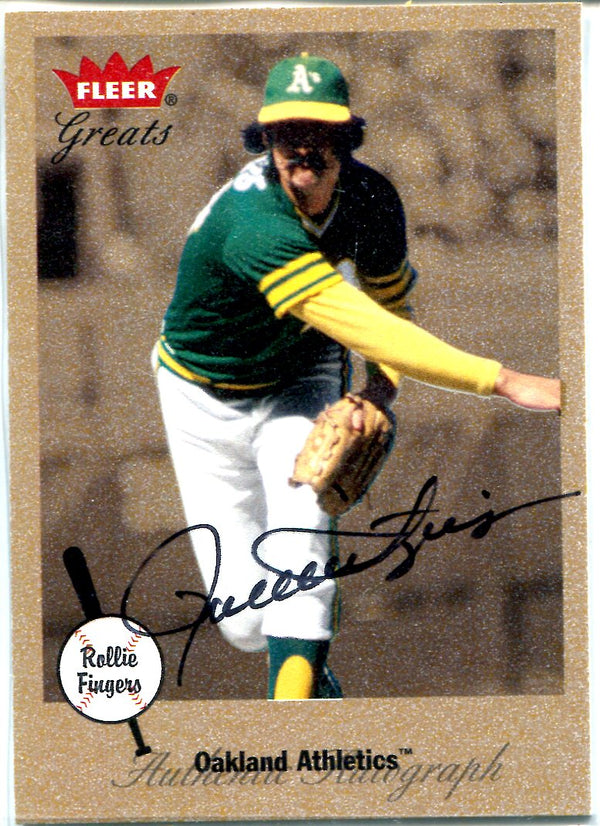 Rollie Fingers Autographed 2002 Fleer Greats Card