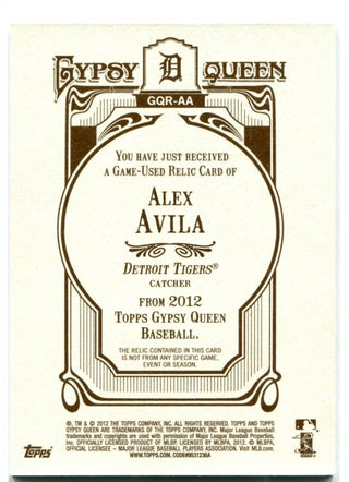 Alex Avila Topps Gypsy Queen Jersey Card 2012