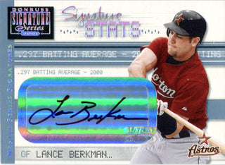 Lance Berkman Autographed 2001 Donruss Signature Series Card