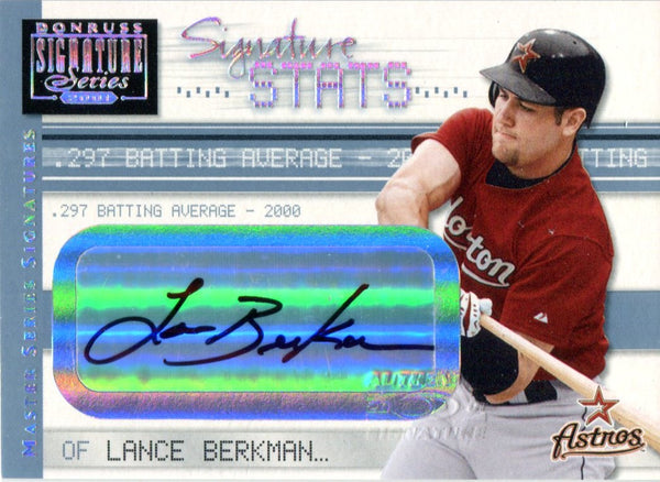 Lance Berkman Autographed 2001 Donruss Signature Series Card