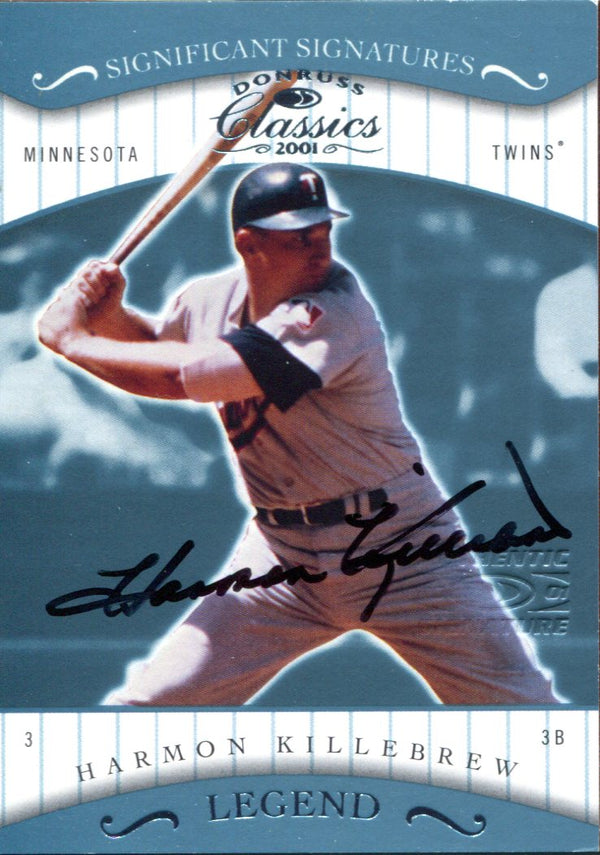 Harmon Killebrew Autographed 2001 Donruss Classics Card