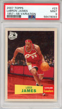 LeBron James 2007 Topps 57-58 Variation Card #23 (PSA)