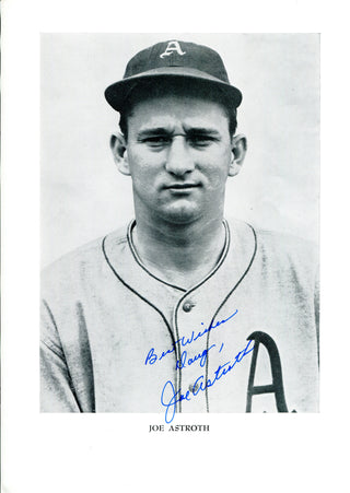 Joe Astroth Autographed 8x10 Photo