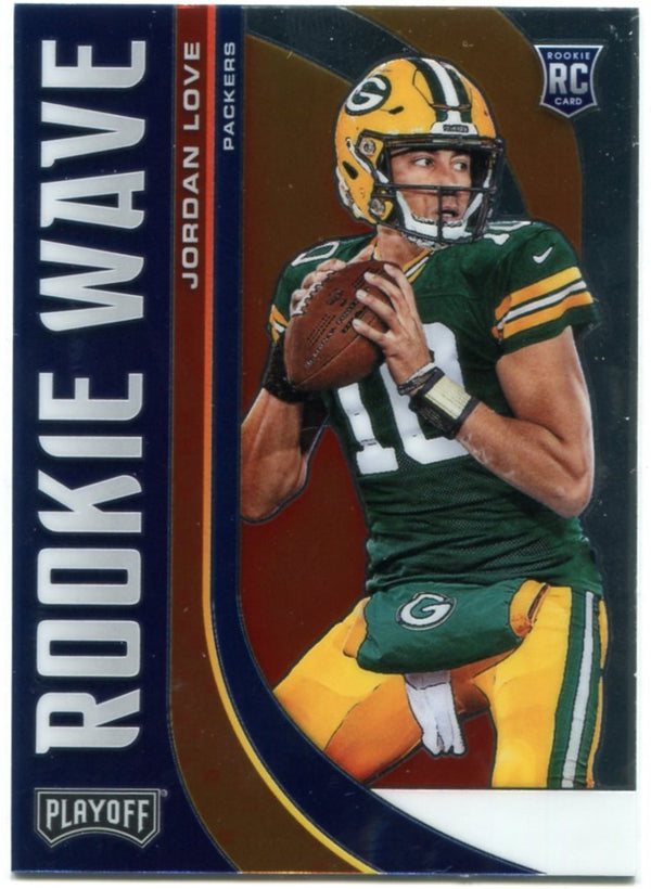 Jordan Love 2020 Panini Playoff Rookie Wave Rookie Card #RW11