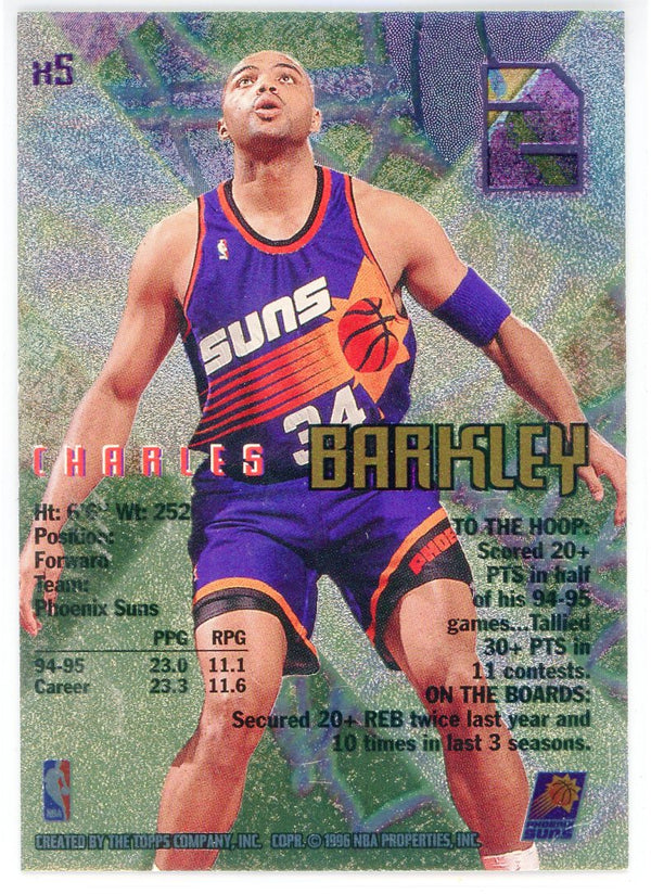 Charles Barkley 1996 Topps Stadium Club Members Only 2 the Hoop Card #X5