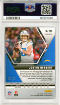 Justin Herbert 2020 Panini Mosaic No Huddle Blue Prizm Rookie Card #263 (PSA GM MT 10)