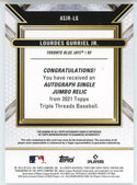 Lourdes Gurriel JR. Autographed 2021 Topps Triple Threads Jersey Card #ASJR-LG