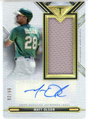 Matt Olson Autographed 2021 Topps Triple Threads Jersey Card #ASJR-MO