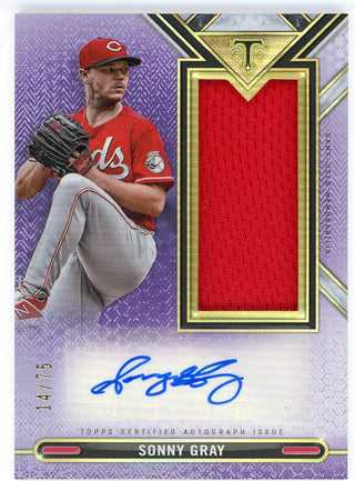 Sonny Gray Autographed 2021 Topps Triple Threads Jersey Card #ASJR-SG