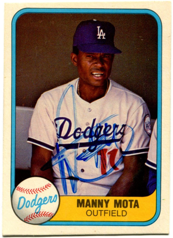 Manny Mota 1981 Fleer Auto