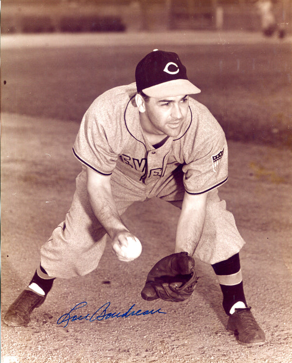 Lou Boudreau Autographed B&W 8x10 Photo