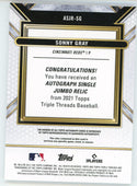 Sonny Gray Autographed 2021 Topps Triple Threads Jersey Card #ASJR-SG