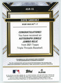 Sixto Sanchez Autographed 2021 Topps Triple Threads Rookie Jersey Card #ASJR-SS