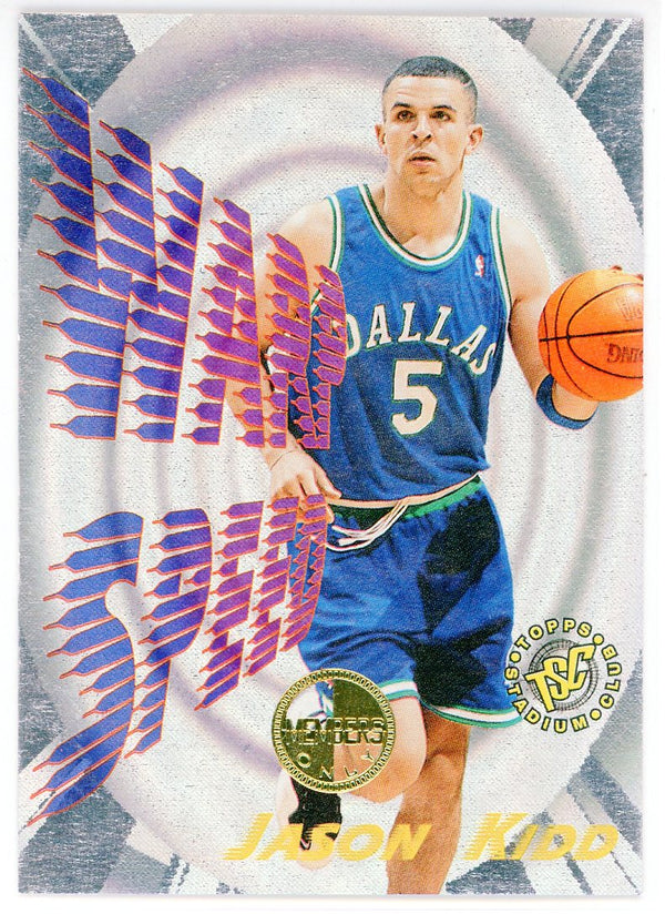 Jason Kidd 1996 Topps Stadium Club Members Only Warp Speed Card #WS8