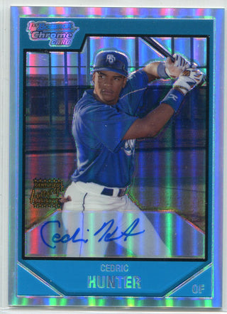 Cedric Hunter Autographed 2007 1st Bowman Chrome Rookie Card