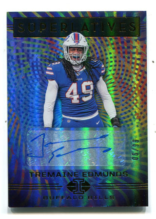 Tremaine Edmunds 2020 Panini Illusions #SU32 Autographed Card 66/99