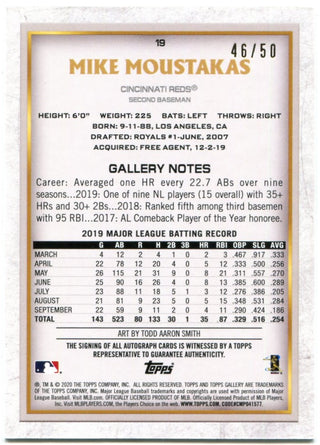 Mike Moustakas Topps Gallery Autograph 46/50 2020