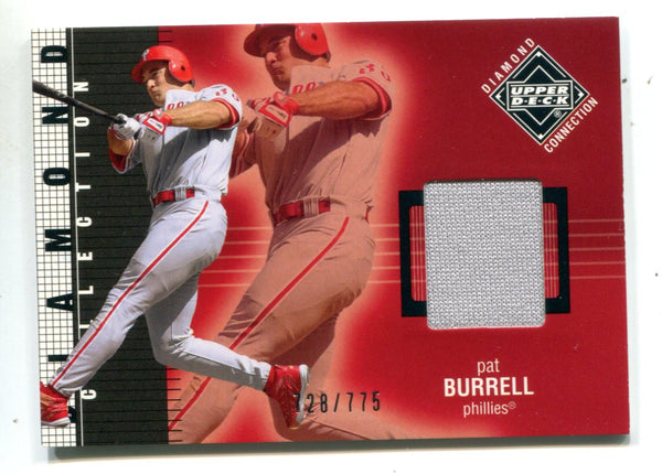 Pat Burrell 2002 Upper Deck Diamond Connection #239 Jersey Card /775