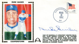 Duke Snider Autographed August 3rd, 1980 First Day Cover (PSA)