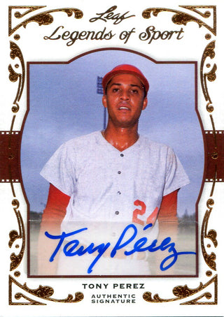 Tony Perez Autographed Leaf Card #1/26