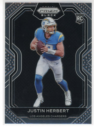 Justin Herbert 2020 Panini Chronicles Prizm Black Rookie Card #PB-3