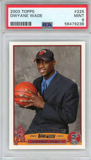 Dwyane Wade 2003 Topps Rookie Card #225 (PSA)