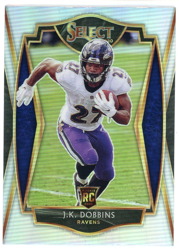 JK Dobbins 2020 Panini Select Premier Level Silver Prizm Rookie Card #152