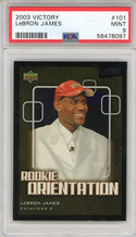 Lebron James 2003 Upper Deck Victory Rookie Card #101 (PSA)