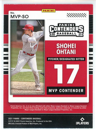 Shohei Ohtani 2021 Panini Contenders MVP Card #MVP-SO